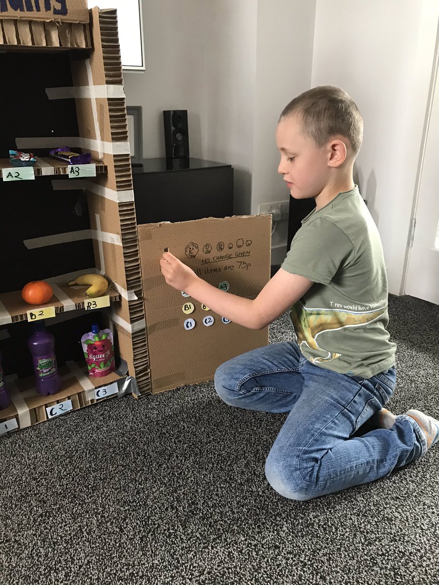 sophiecdooley's tweet photo. Our very own vending machine, inspired by our big cousin ❤️. #STEM in action. #handlingmoney #STEM @broxburn_ps  @WL_STEM https://t.co/DEEmw3JXBB