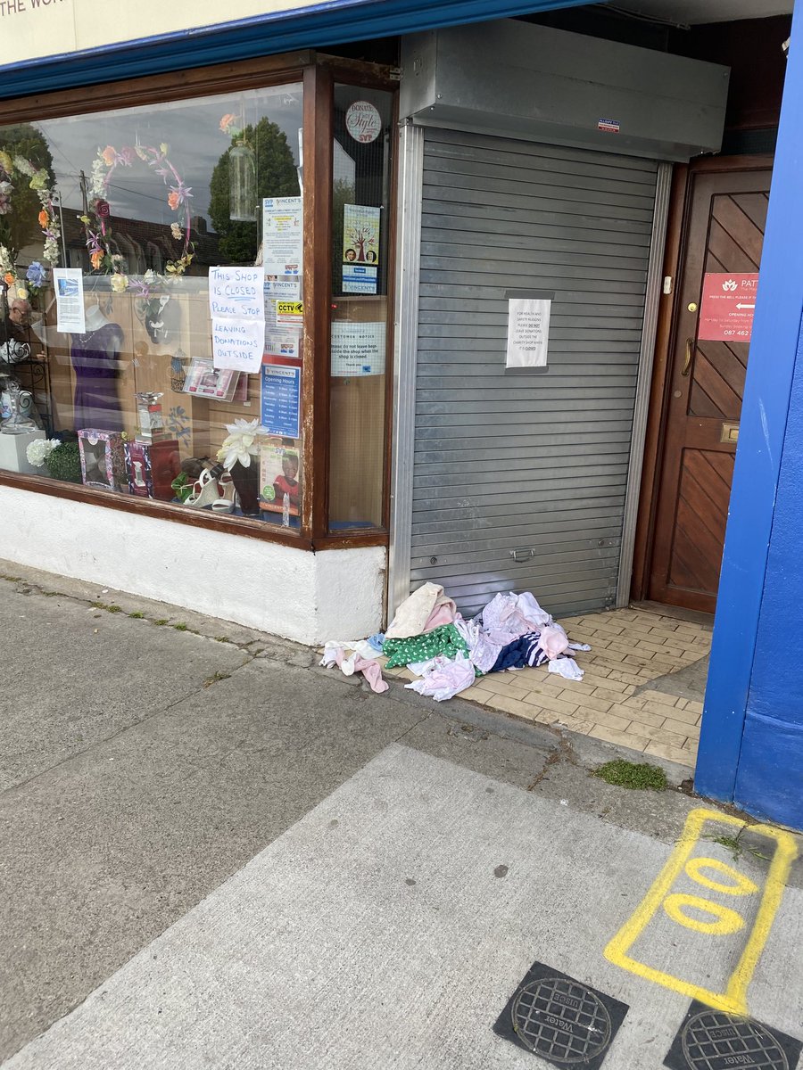 Chumping: the practice of leaving a load of crap outside a charity shop that’s been closed for nearly two months. Thus pretending you are being charitable when you’re actually just illegally dumping.