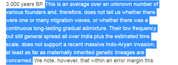 1. It debunks a large wave of mixture of any race to Indian DNA.2. Straight up says that the so called aryan gene is specifically indian origin from Pleistocene age or may have already happened in African migration.