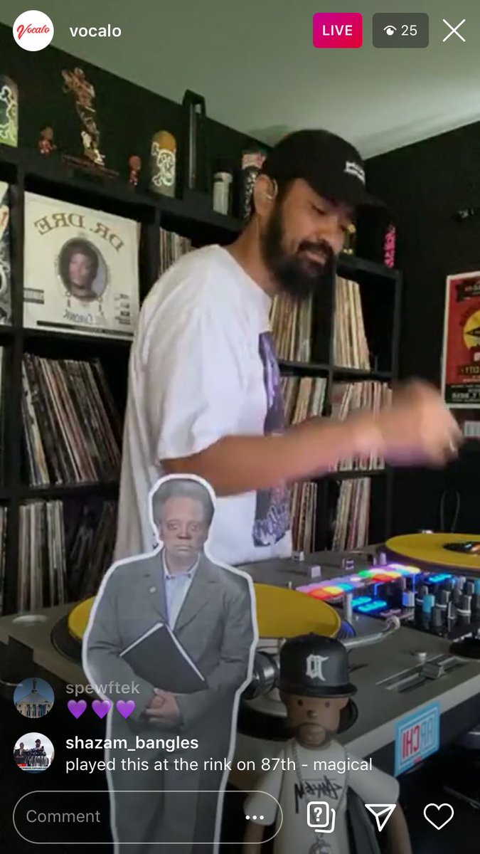 Hey <a href="/djarchi/">Full-time Dad / Full-time DJ</a>, you can play for us any day 🤩 Tune in every weekend for Club Vocalo for more fun Mayor Lightfoot spottings!