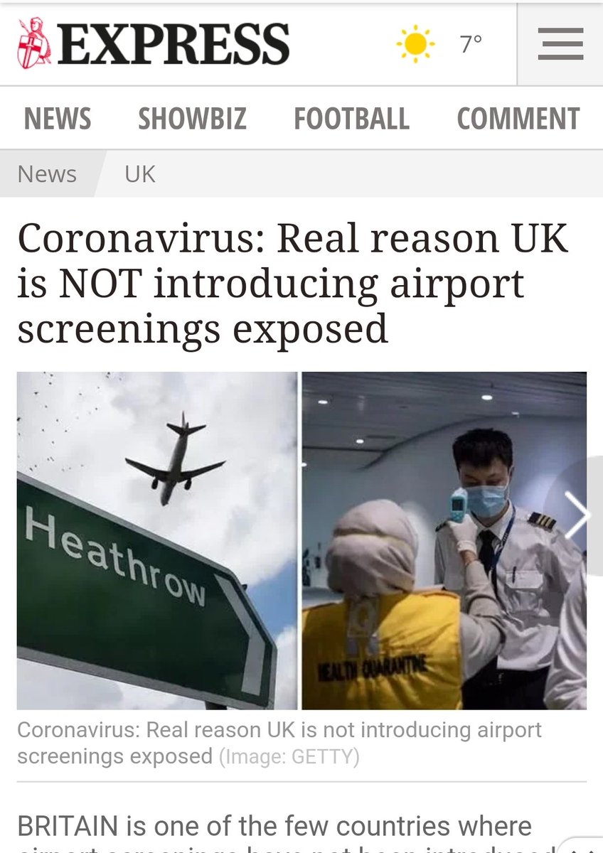 Express endorses the STOP SLOW lie. It seeks no impartial or independent sources and then justifies lack of checks due to SARS procedures in 2003.It must have missed the successfully contained MERS outbreak where passenger tracking saved many lives