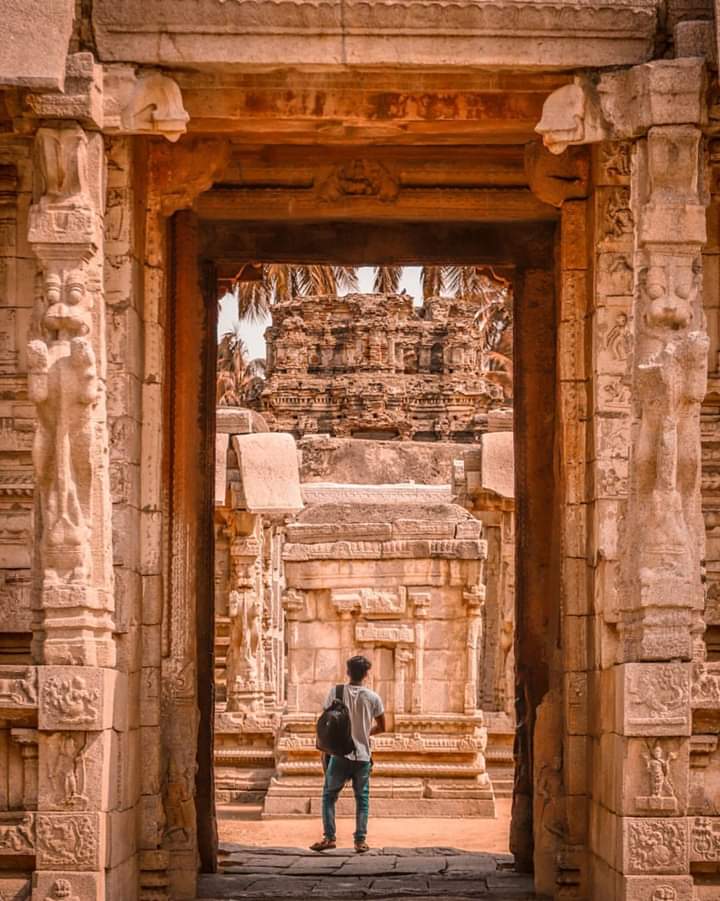 Temple Art Architecture Sculpture Heritage all in one place "HAMPI". Anjandri HILL, Anegundi (Lord Hanuman birth place significance). Achyutaraya Temple. Kadalekalu Ganesha . Pushkarni #Hampi  #incredibleindia  #Heritage  #temple  #architecture