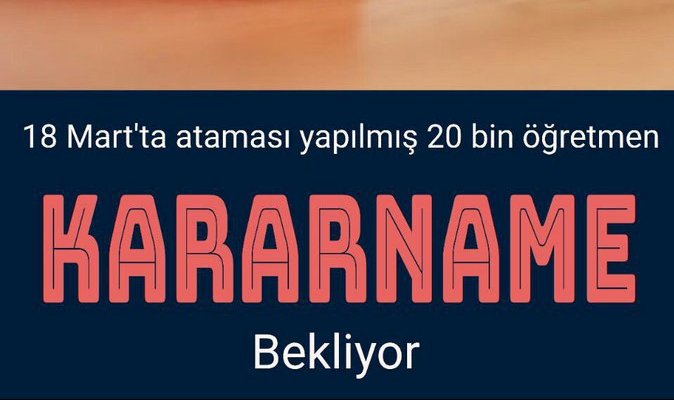 umitkaraegt's tweet photo. #18MartaÇifteBayram

Sınava gireli 9 ay geçmiş,

Atanalı 60 gün olmuş, 

Öğretmenleri görev değil,
bitmek bilmeyen göreve başlama süreci yoruyor.

20.000 öğretmen devlete
YÜK DEĞİLDİR !!!

#18MartaÇifteBayram

@RTErdogan @BeratAlbayrak
@ziyaselcuk @safran1958 @tcmeb
@hmzaydg https://t.co/ARRcrIzNPc