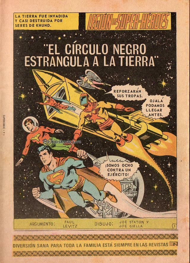 elkioskodejuve's tweet photo. Super Comic N°171 presenta Legión de Super-Héroes en: "El Círculo negro estrangula a la Tierra". Argumento: Paul Levitz. Dibujo: Joe Staton y Joe Giella. Editorial Novaro. México 1980. 1/3
#SuperComic #LegiónDeSuperHéroes #Legionarios #EditorialNovaro #Novaro #YoMeQuedoEnCasa https://t.co/3d0cHkCiOz