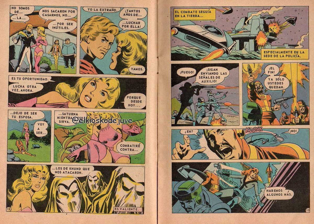 elkioskodejuve's tweet photo. Super Comic N°171 presenta Legión de Super-Héroes en: "El Círculo negro estrangula a la Tierra". Argumento: Paul Levitz. Dibujo: Joe Staton y Joe Giella. Editorial Novaro. México 1980. 3/3
#SuperComic #LegiónDeSuperHéroes #Legionarios #EditorialNovaro #Novaro #YoMeQuedoEnCasa https://t.co/MfY8Dp1Ex2