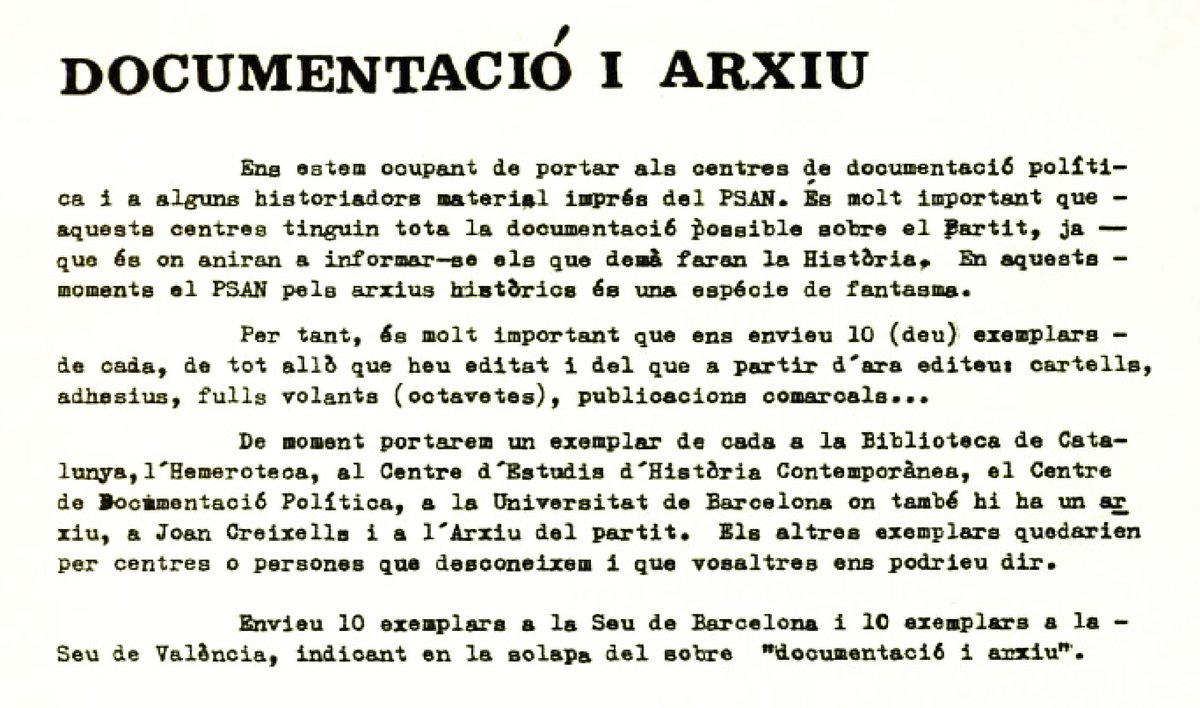 CdmmmEi's tweet photo. Article al Forja núm 3. del maig de 1978, butlletí Inten del @psan_cat
"... tinguin tota la documentació possible sobre el Partit, ja que és on aniran a informar-se els que demà faran Història"
Per això és important preservar els documents històrics de l'esquerra independentista https://t.co/QOP3JGCL2U