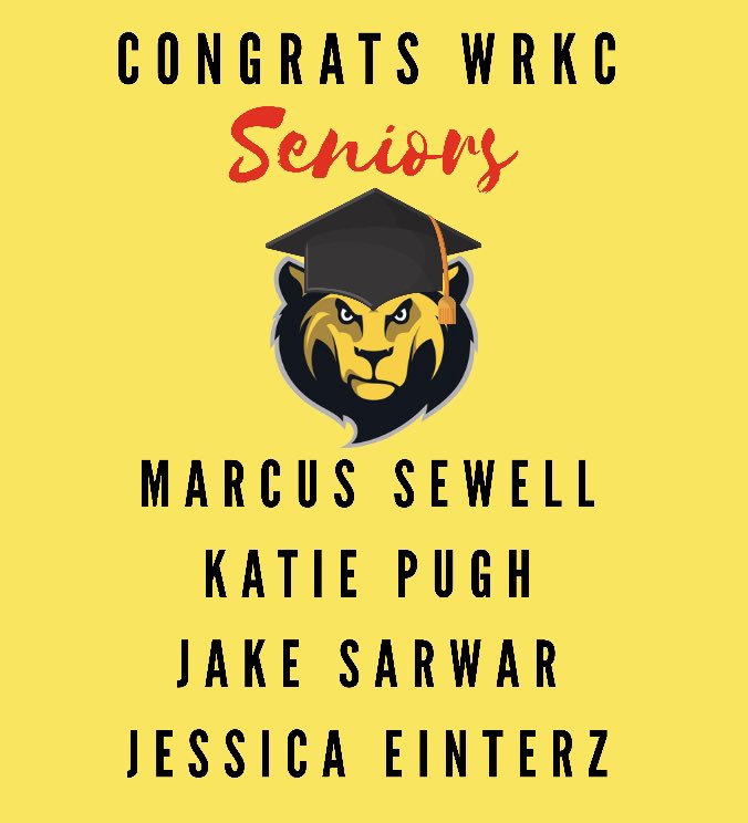 885WRKC's tweet photo. Congrats to our seniors! We’re so thankful to have had you as team members and inspirations. We cannot wait to see all that you achieve! #WRKC #ClassOf2020 https://t.co/j1Oy5xwddy