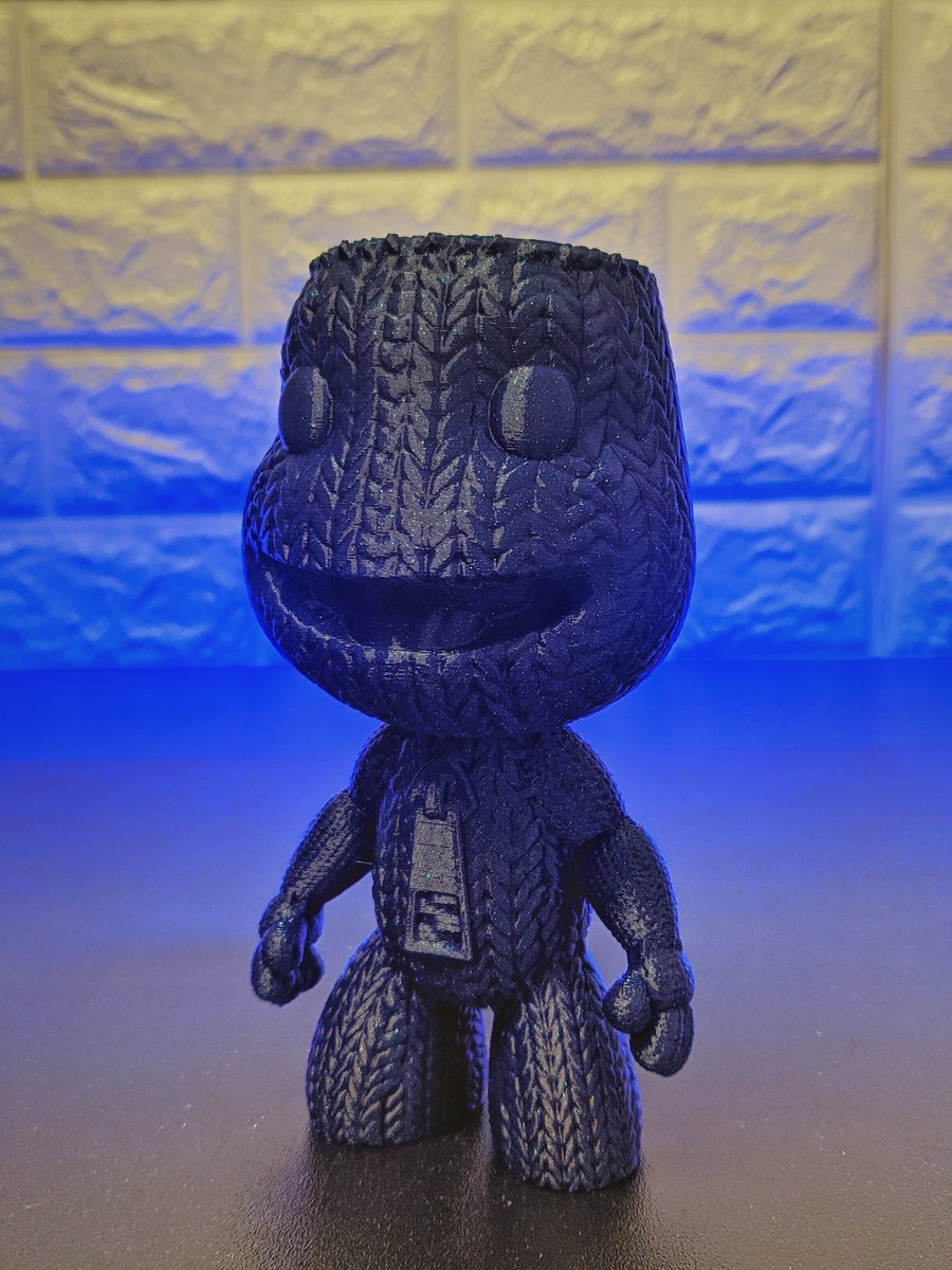3DPrintonaut's tweet photo. Do you remember this little guy?  From Little Big Planet?
Printed with my@josefprusa #MK25s using @Fillamentum Vertigo Starlight
0.2mm https://t.co/XX6DE8Xg55
