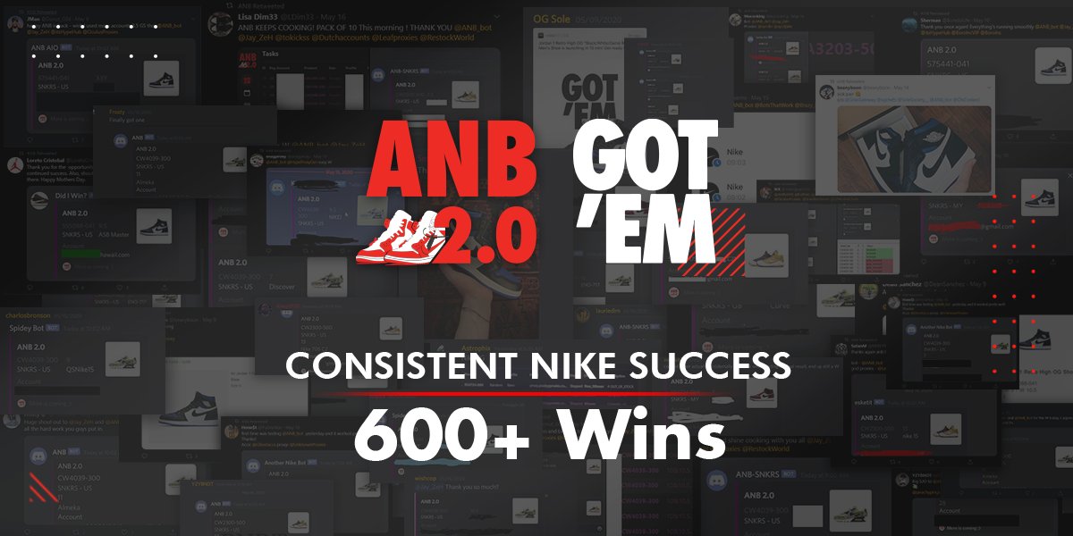 ANB_bot's tweet image. 🎉 ANB 2.0 Beta Nike SUCCESS 🎉
RT- 1 LIFETIME COPY + 10 winners $20 each

600+ Pairs, Less than 300 USERS🔥
6 Back to back Nike drops nailed in 2 weeks

Who's excited for ANB2.0 Beta?