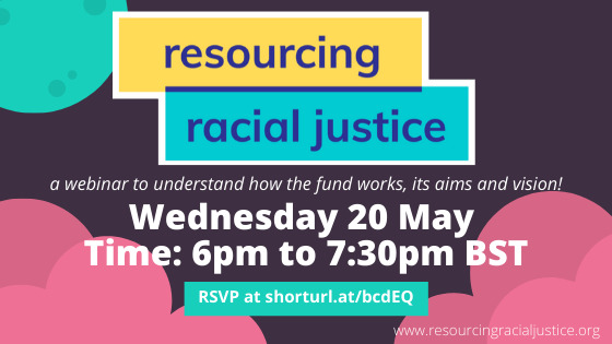 ResourcingRJ's tweet photo. Have burning questions about our fund? No worries! Be sure to tune into our webinar where we’ll be answer your questions **tomorrow 18:00 - 19:30** ttp://www.resourcingracialjustice.org/news
#RRJLaunch https://t.co/LYBwafO4Gf