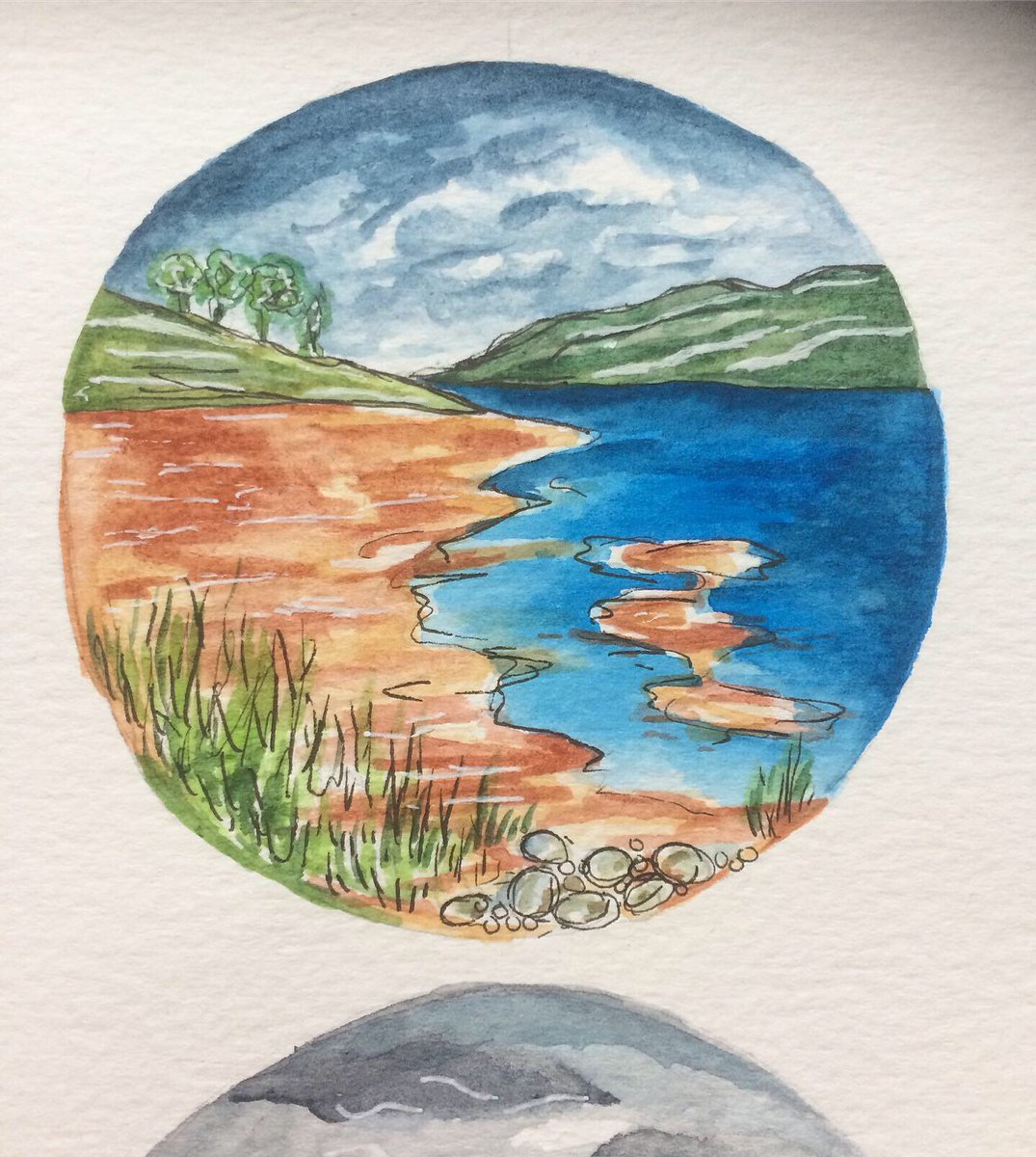 Had fun working on a potential new commission idea today - watch this space 🌿 #watercolour #watercolor #art #nature #landscape #painting #isleofbute #ardvreckcastle #sutherland #rackwick #orkneyisles