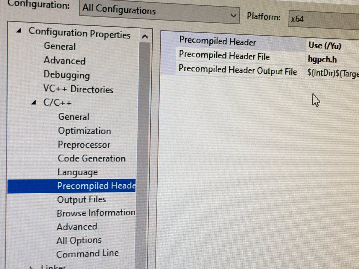 Salimp2009Salim's tweet photo. Added Precompiled headers for the game engine... next is the window and layer systems ...Thanks to #TheCherno #gameengine #cplusplus #computergraphics https://t.co/xK0NBzrMPs