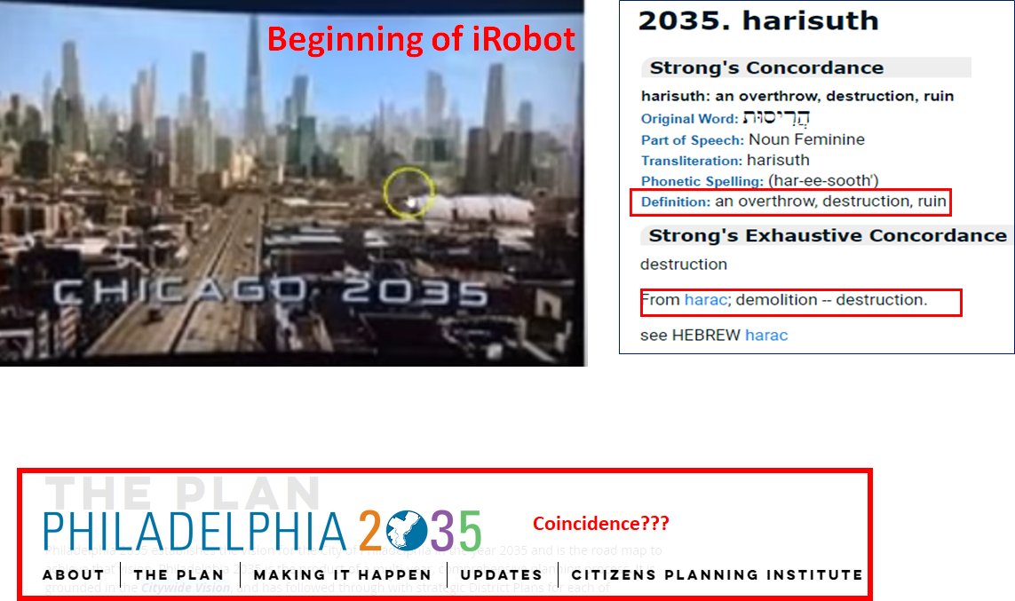 2035 at the Beginning of the movie. Coincidence theres a Philadelphia 2035 Plan?Numbers have meanings-Always.Badge number 4084- Apprehend, ArrestDet number 824-Unrighteous, improper, wicked. Not falling inline.