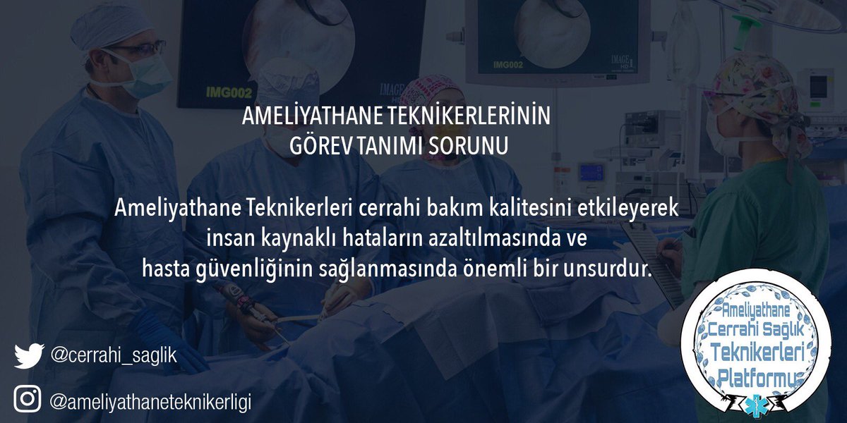 cerrahi_saglik's tweet photo. #CerrahiTeknikerizBiz 
Ameliyathane için yetişen ; ameliyathanede yetişen sağlık çalışanıdır ; Cerrahi Teknikerler.
Hak ettikleri istihdam sağlanmalıdır.
@drfahrettinkoca https://t.co/cKkh7q6meI