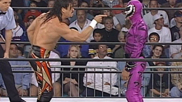 The1RJK's tweet photo. Coming next week to #MatchesThatShapedUs @reymysterio vs #EddieGuerrero from Halloween Havoc 1997 #WCW #CruiserweightChampionship #MaskMatch https://t.co/7BBC11K7hY
