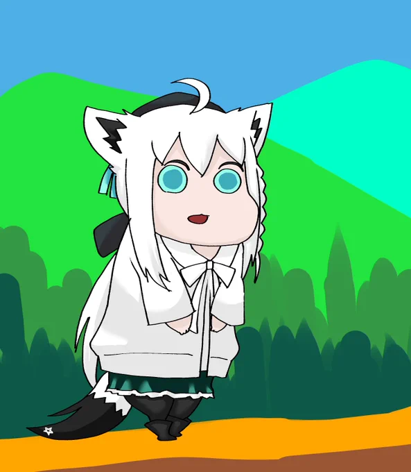 #絵フブキ 絶叫するビーバーだった頃のフブキちゃんです 