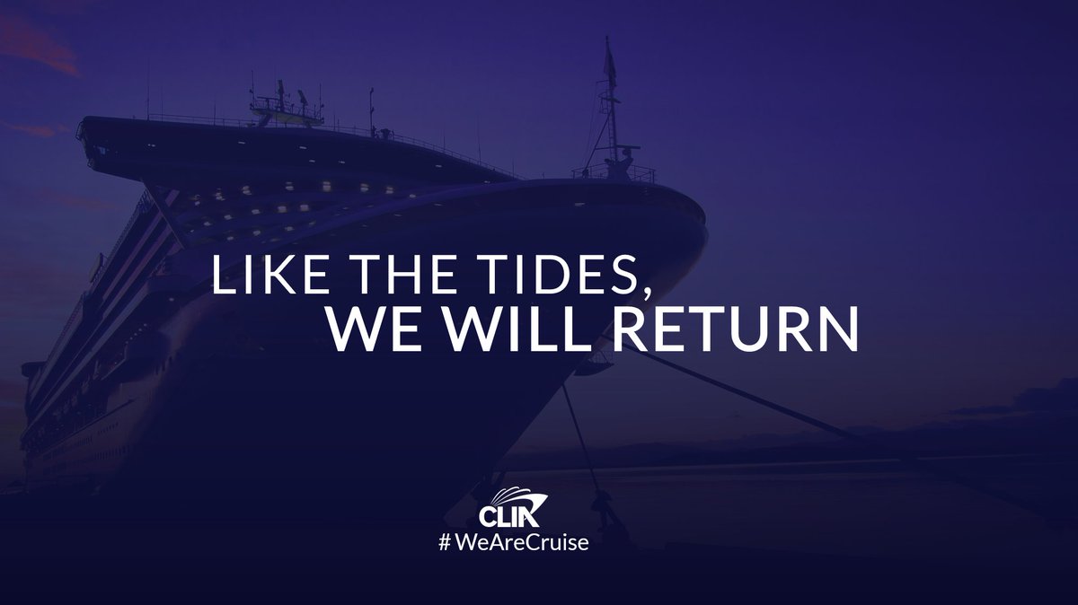 CLIAGlobal's tweet photo. We will sail again only when the time is right - the cruise industry is a resilient community, and we are confident that once we get through this, we will be stronger on the other side. #WeAreCruise https://t.co/JhnA6SmqV9