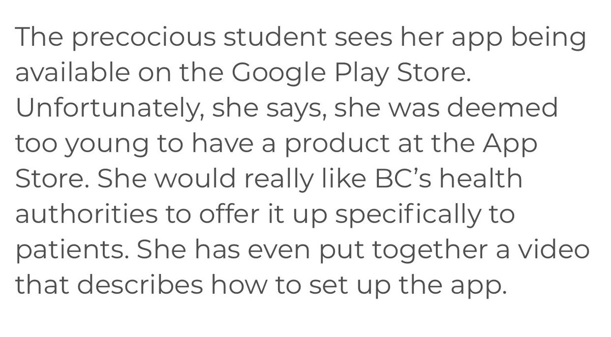 Really <a href="/NEWS1130/">CityNews 1130 Vancouver (Inactive)</a>? Calling this talented 7th grade app developer "precocious" minimizes her contributions. You wouldn't have described a boy that way. #girlsintech #sexist #changethenarrative citynews1130.com/2020/05/16/app…
