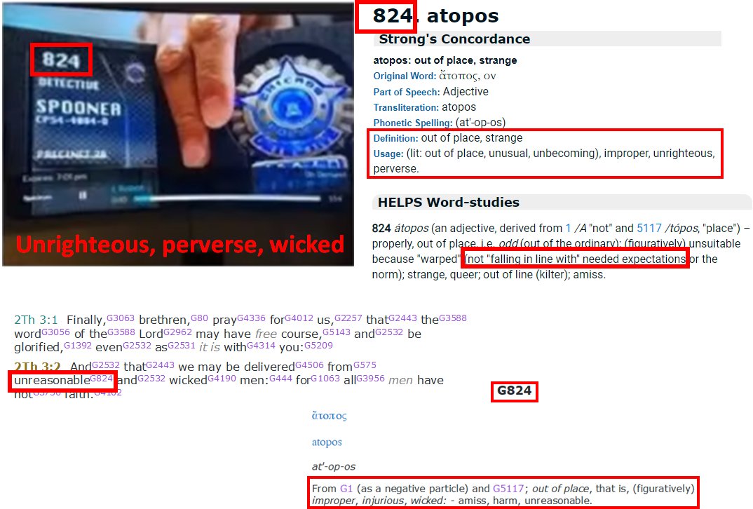 2035 at the Beginning of the movie. Coincidence theres a Philadelphia 2035 Plan?Numbers have meanings-Always.Badge number 4084- Apprehend, ArrestDet number 824-Unrighteous, improper, wicked. Not falling inline.
