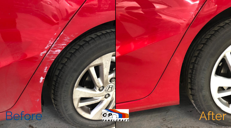 candppanelcraft's tweet photo. An example of a polishing and paint touch up job. This work tidies up the damaged area of the car without the need to make a claim through your insurance and spending hundreds.🙌 #carpaintwork #carbodyrepair https://t.co/lGMFvoquG5