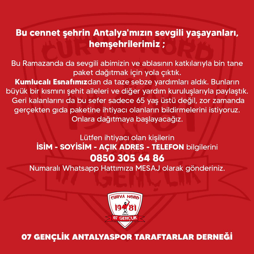 07 GENÇLİK (@07genclik1981) on Twitter photo 