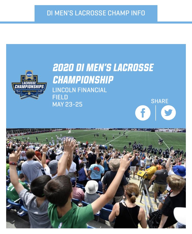 SEMNselects's tweet photo. Next weekend is Memorial Day Weekend!  I’m so missing lacrosse right now.  Who’s with me? https://t.co/qVpwBYO2DO