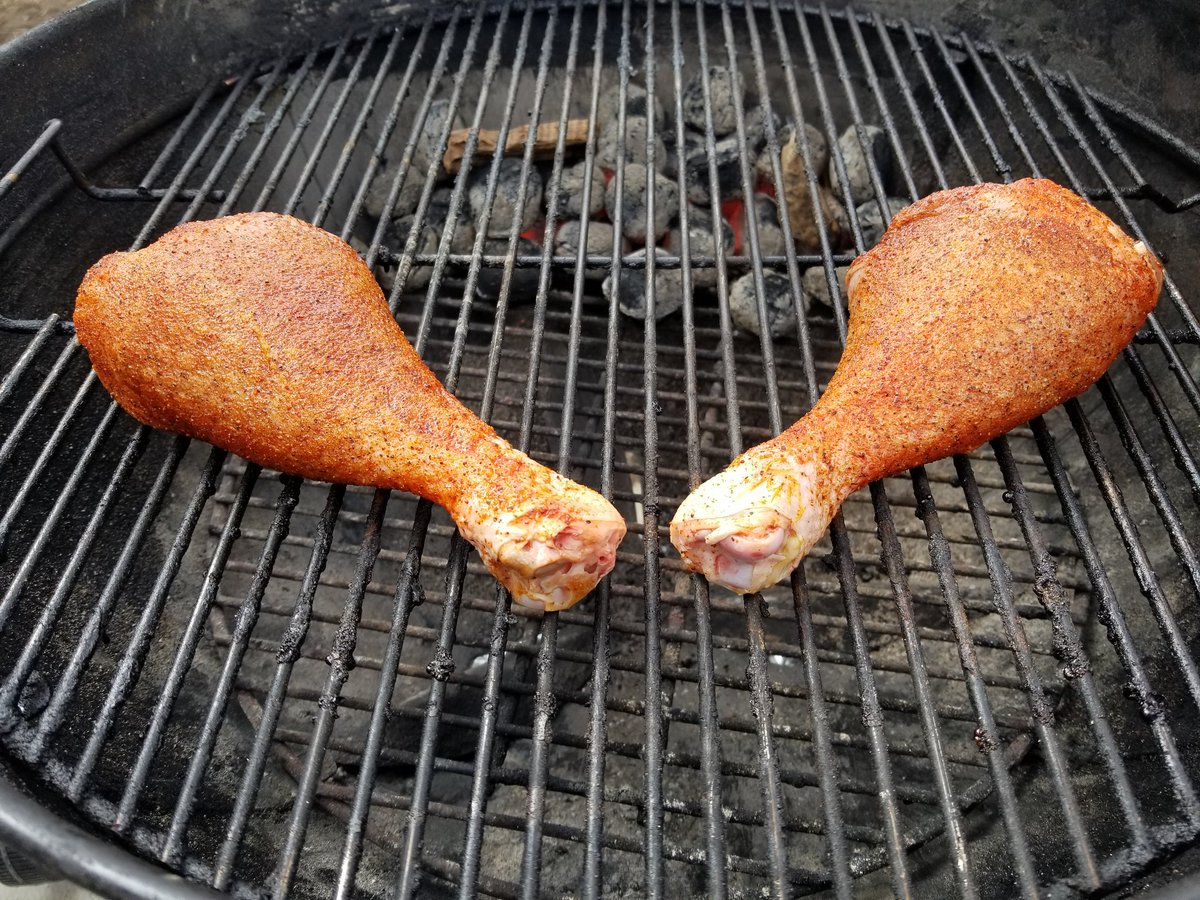 Turkey legs on the kettle are always delicious