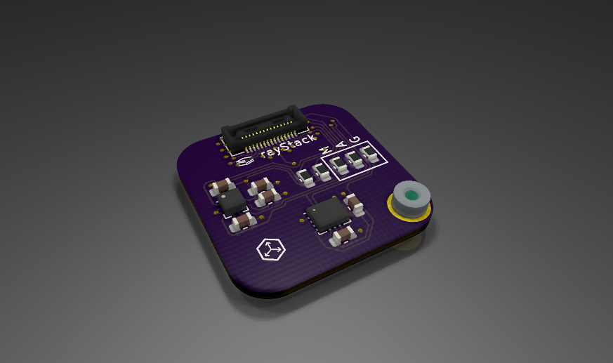 mishkathebear's tweet photo. Brought the #rayBeacon's Orient 9-axis IMU board to the #rayStack. Same #LSM303AGR & #BMG250 over I2C, and 0603 passives. The M.A.G. block is just 0Ξ© resistors to configure optional interrupt lines from the magnetometer, accelerometer, and gyroscope. https://t.co/MuUxFncBiK