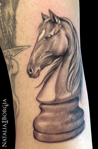 White knight chess piece tattoo  Tattoogridnet