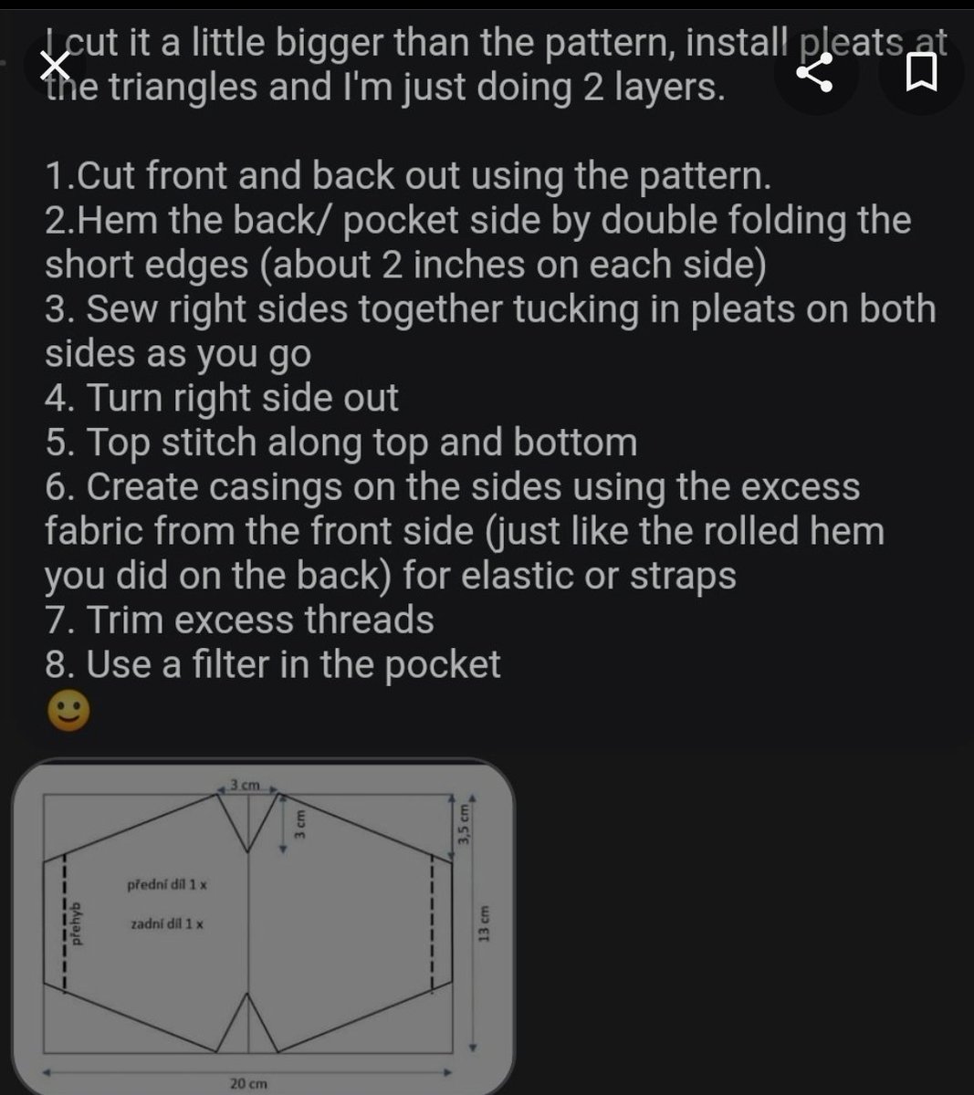 This is the pattern I use. Cut it bigger than indicated.