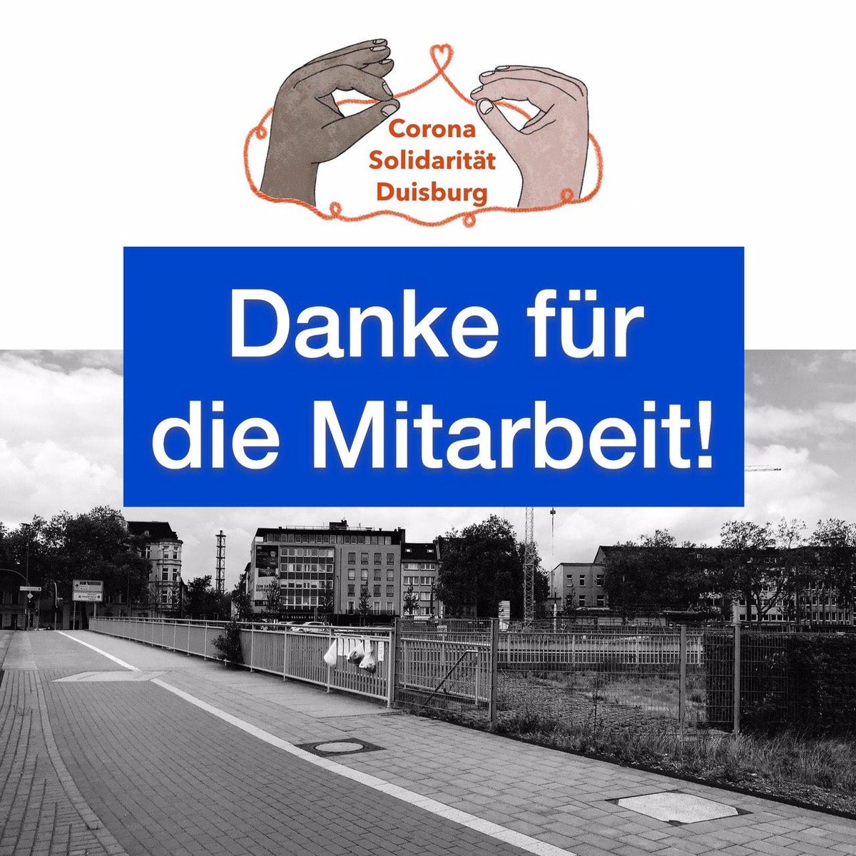 Danke für die Mitarbeit! 

#CoronaSoli #Duisburg #Gabenzaun