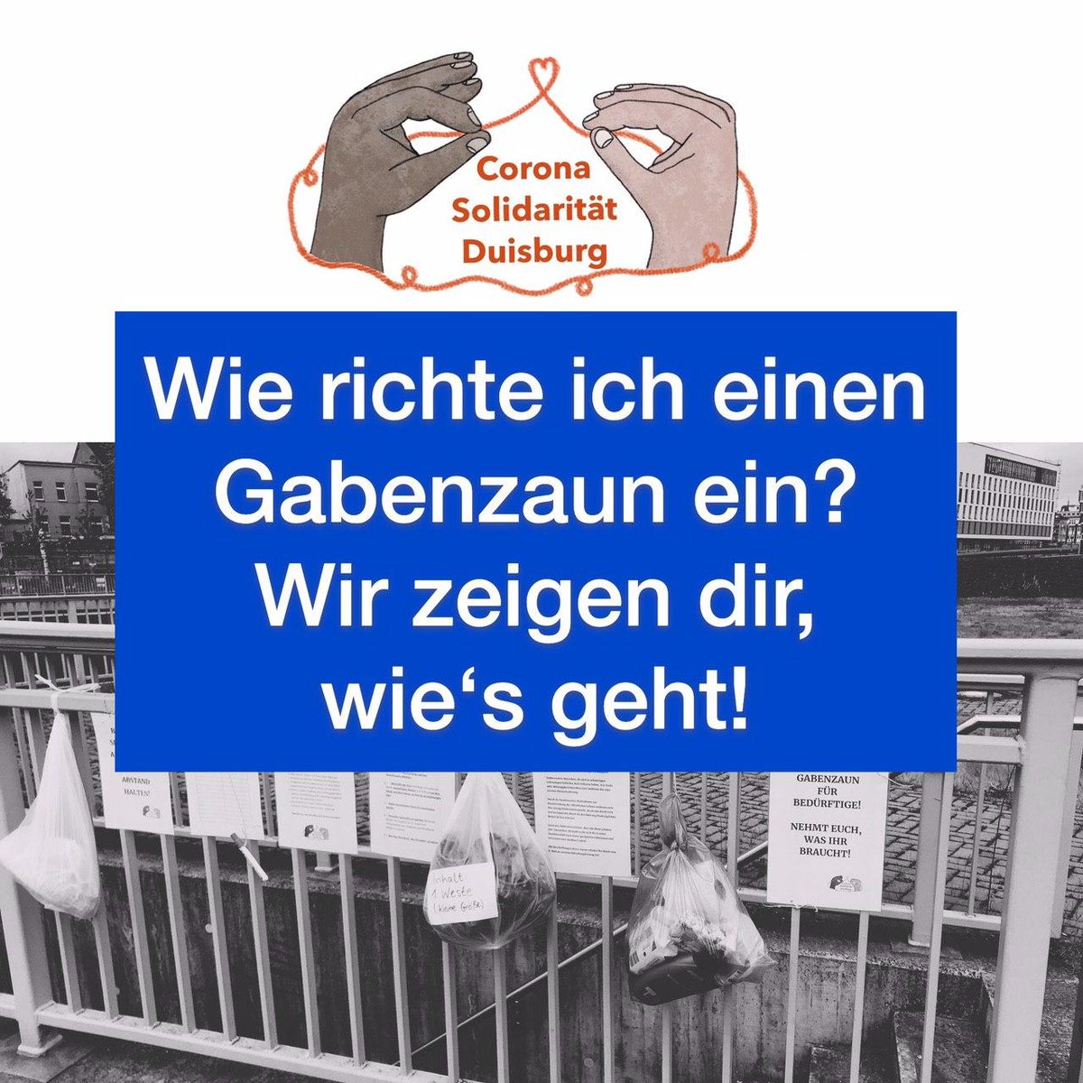 Wie richte ich einen Gabenzaun ein? Wir zeigen dir, wie‘s geht!

#CoronaSoli #Duisburg #Gabenzaun