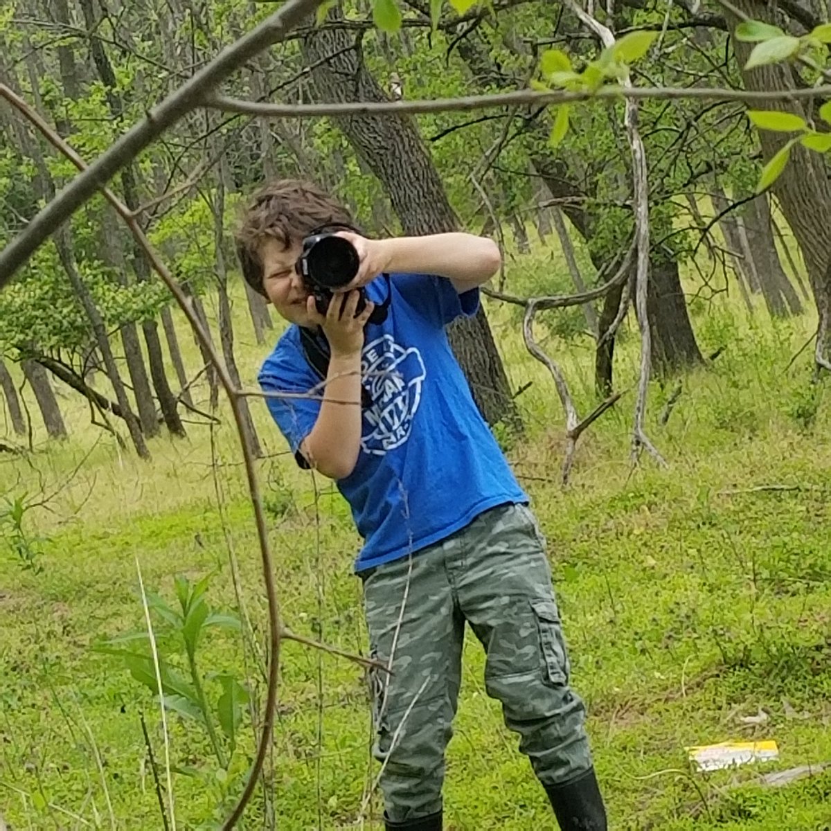 Got a little Art and PE in our hike today... 5.5 miles of photography! He is ready for a lesson from Mrs. Gilbert!! #myheart #SocialDistancing #intothewoods
<a href="/WchsArtsDept/">WCHS ARTS DEPT.</a>