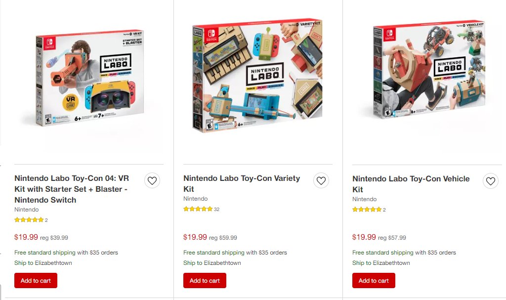 nintendo labo vr target