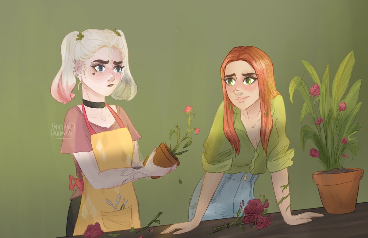 nicoarangoo's tweet photo. Gardening Together 🌿🌹

#PoisonIvy #HarleyQuinn #HARLIVY https://t.co/ZVStLy3rGR
