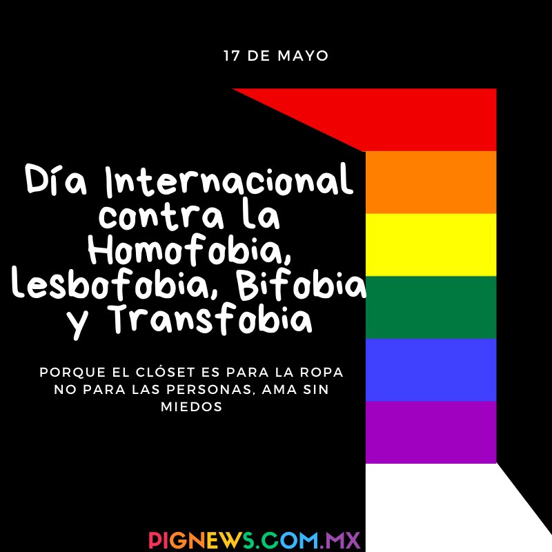 #FelizDomingo Es Día contra la #Homofobia, #Lesbofobia, #Bifobia y #Transfobia para festejar la #Diversidad, q todos seamos libres d ser y amar y sobre todo para luchar contra los discursos de odio🐷❤️🏳️‍🌈

Apoya siempre el #amor❤️🧡💛💚💙💜

#LoveIsLove #LGBTIfobia #LGBT