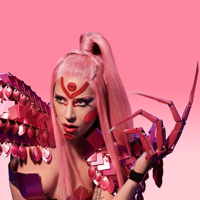 frankiefermi's tweet photo. Haus Labs reveals that the new #StupidLove palette was also used on the #CHROMATICA era first promo image (Plastic Doll, Enemy, Peace, Enigma, Replay) & on the album cover (Plastic Doll, Rain On Me, Fun Tonight, Peace & Replay). The palette launches on May 19. #colorwithlove https://t.co/v4B7Ny3lql