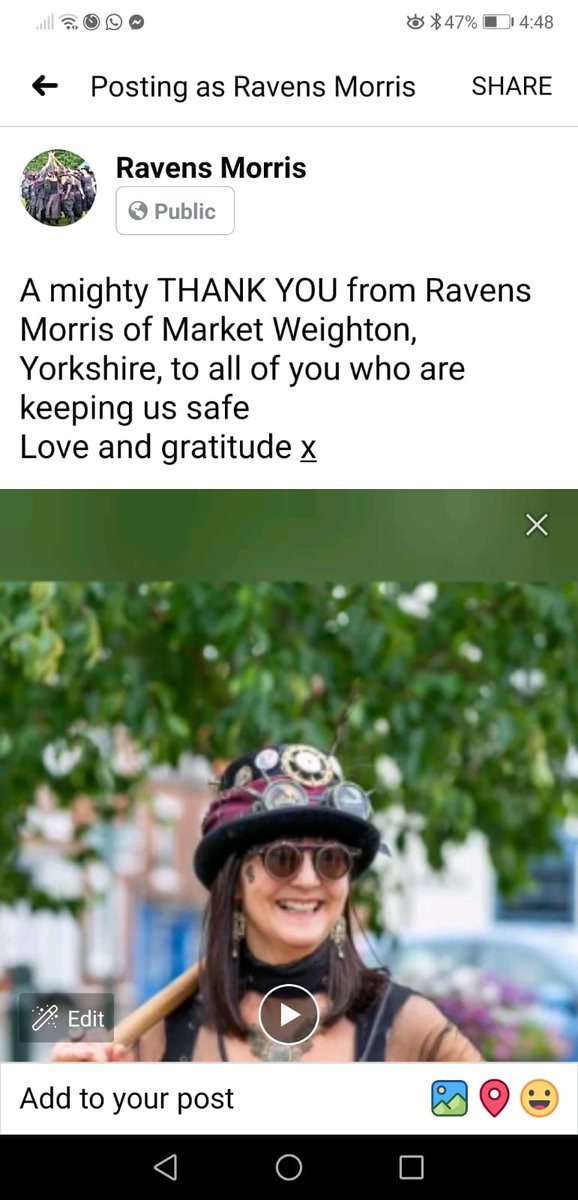 Sharing the love to you all, via Facebook below.
#morrisdance #morrisfed #Yorkshire #eastridingofyorkshire #NHS #steampunk