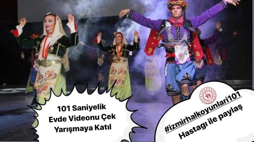 🇹🇷101. yılı anısına; 
@Izmir_GHSIM "101 Saniye Halkoyunları yarışması" düzenliyor. 
Sevgili Gençler!  Çekmiş olduğunuz videolarınızı İzmir Gençlik ve Spor İl Müdürlüğü facebook adresimize kimlik bilgilerinizle göndererek yarışmamıza katılabilirsiniz🌸 <a href="/NuammerUslu/">Nüammer USLU</a> <a href="/BLL__YILDIRIM/">𝓑𝓲𝓵𝓪𝓵 𝓨𝓘𝓛𝓓𝓘𝓡𝓘𝓜</a>