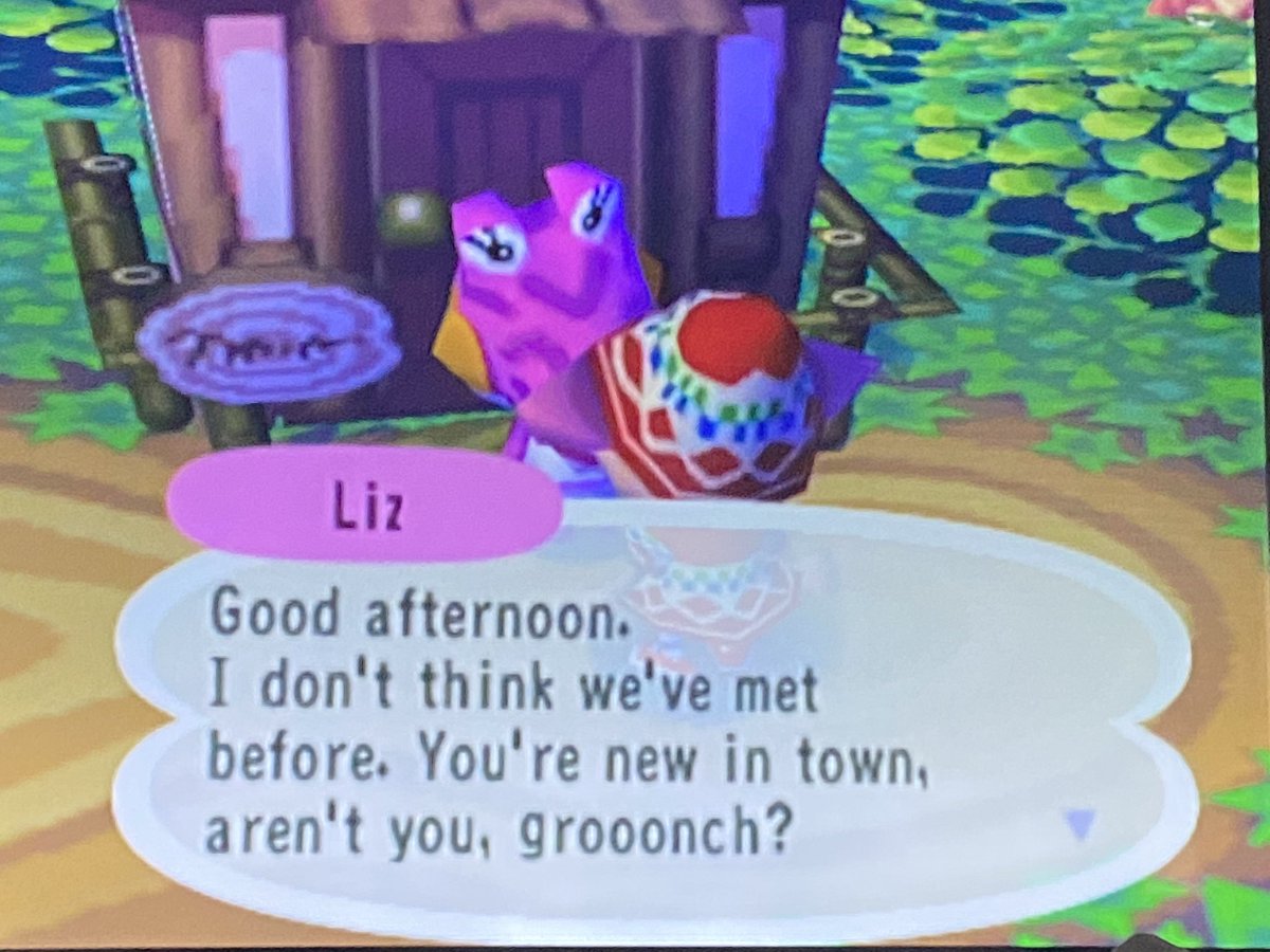 Finally, Liz! Cute little alligator, v strange catchphrase, but aight. Now off to see Nook!