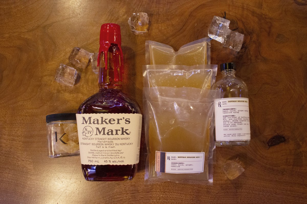Spice up your routine.
The Buffalo Soldier kit features Maker's Mark bourbon, lemon, ginger and tamarind. It's bright, fresh and zippy.
Get it in two sizes, 6 cocktails or 12. Next pickup day is Tuesday May 19!
.
.
.
#cocktailkit #keeferathome #bartender #homebartender #bourbon