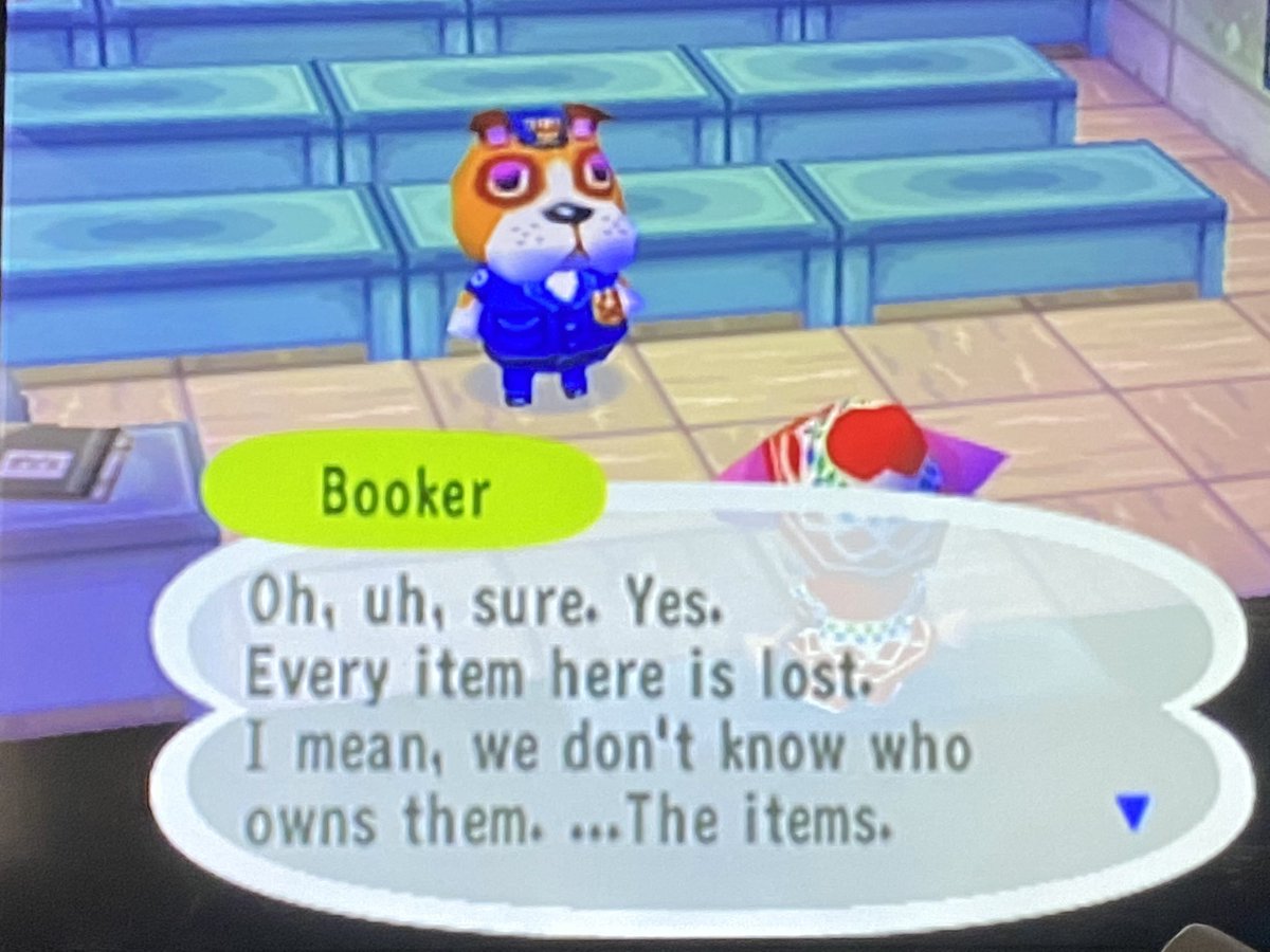 Ah I forgot about the police station! Another great way to find free stuff lolz. Copper and Booker pick up missing items and you can grab what you want! Booker is v confident as you can see. I’ll come pick up the items later, but it looks like 2 outfits and a piece of furniture