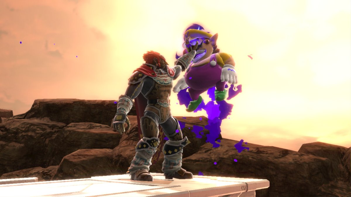 sergioprft's tweet image. idk what to put for my very first tweet, so here's Wario getting murdered by Ganon.