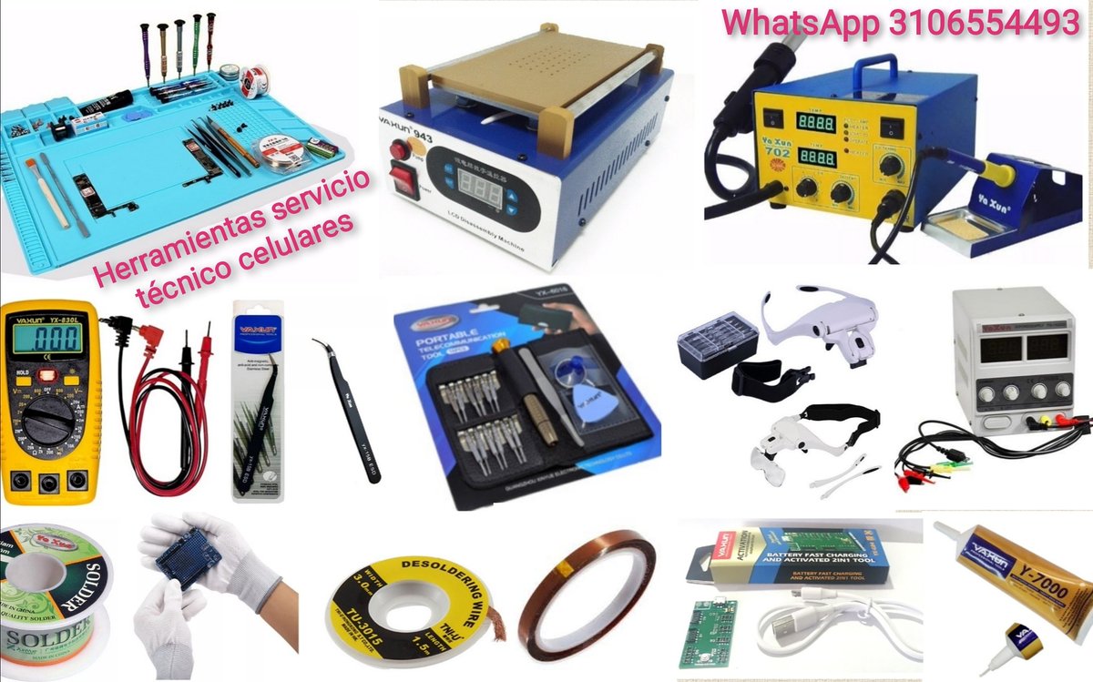 Oscar on Twitter: "Venta Herramienta para servicio técnico reparación de celulares. Mayores informes WhatsApp 3106554493 https://t.co/3mNl2cWIsd" / Twitter