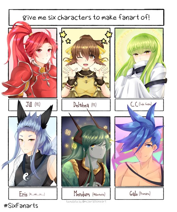 Finally finished #6fanarts! 
Thank you for all the suggestions!? I'll definitely draw more of them when I get hit with art block! 