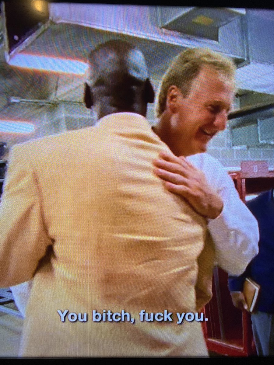 KFCBarstool's tweet photo. Need this signed by MJ and Bird and framed. “You bitch, fuck you.” https://t.co/iayZgSA6kD
