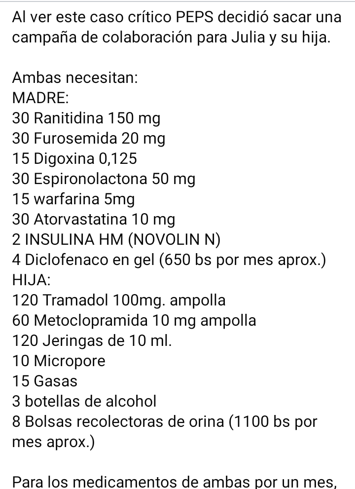 BoSolidaria's tweet photo. #Urgente
Lxs amigxs de #PEPSLP se encuentran en campaña para lograr ayudar a Julia y María. Ellas se encuentran en una situación médica crítica, han estado hospitalizadas desde el año pasado y necesitan medicamentos urgentes.
Por favor contáctate al 63079099 si puedes ayudar. https://t.co/X4f38srZ35