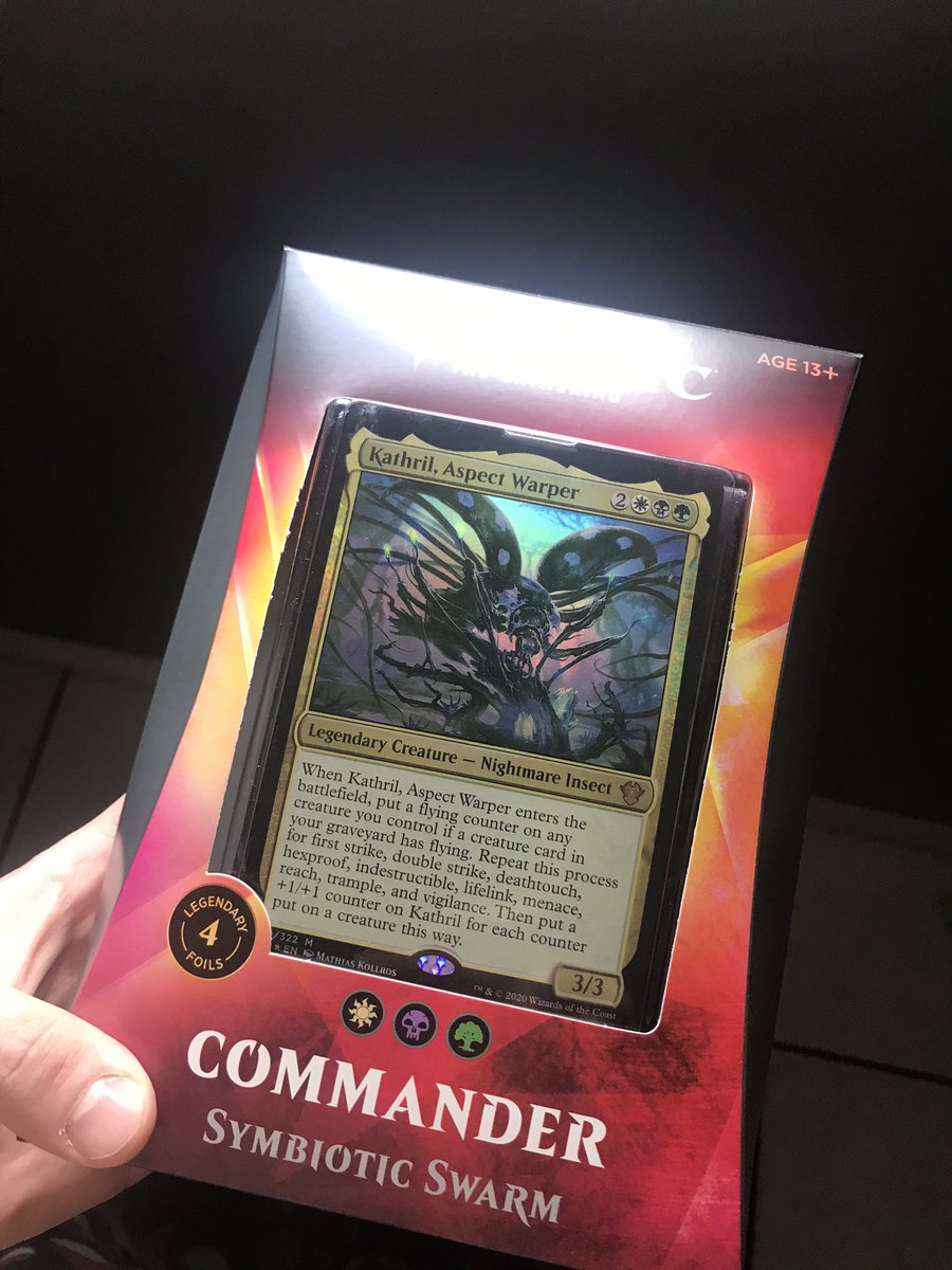 EDHAddicts's tweet photo. So money’s been tight lately due to cuts in hours at work from Covid-19 but my girlfriend went out today and surprised me with this! My day‘s maaade! #COMMANDER2020 https://t.co/1RsmTNqj7c