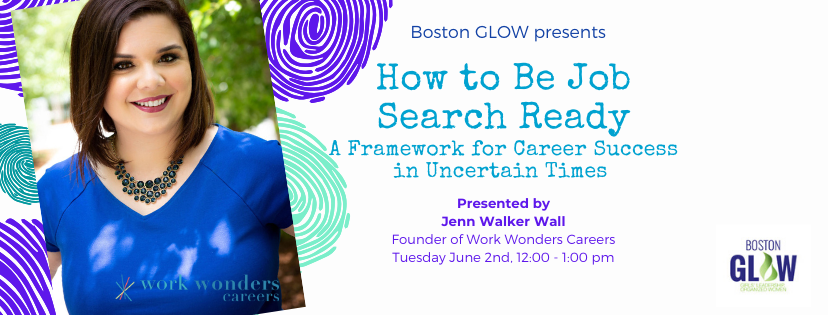 Boston_GLOW's tweet photo. We're thrilled to host @JennWalkerWall for this important virtual workshop on June 2nd: How to Be Job Search Ready: A Framework for Career Success in Uncertain Times. RSVP: https://t.co/J4rApfDVgF
#events #women #career #empowerment https://t.co/Q5x1toop20