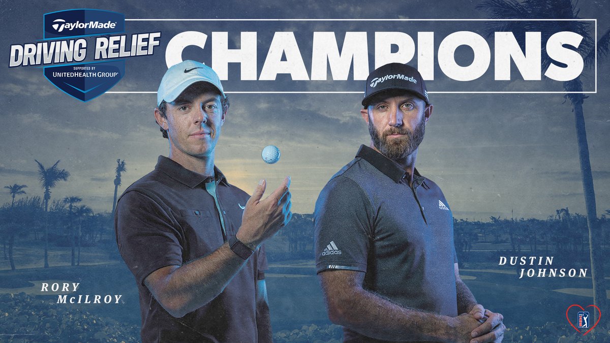 A win for them is a win for all.

<a href="/McIlroyRory/">Rory McIlroy</a> and <a href="/DJohnsonPGA/">Dustin Johnson</a> have won the TaylorMade #DrivingRelief skins match, raising $1,850,000 dollars worth of skins to go towards COVID-19 relief efforts!